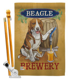 Beagle Brewery - Pets Nature Vertical Impressions Decorative Flags HG110101 Made In USA