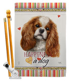 Comforter Spaniel Happiness - Pets Nature Vertical Impressions Decorative Flags HG110134 Made In USA