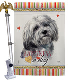 Havanese Happiness - Pets Nature Vertical Impressions Decorative Flags HG110185 Made In USA