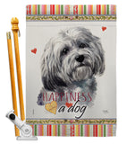 Havanese Happiness - Pets Nature Vertical Impressions Decorative Flags HG110185 Made In USA