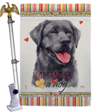 Labrador Happiness - Pets Nature Vertical Impressions Decorative Flags HG110193 Made In USA