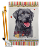 Labrador Happiness - Pets Nature Vertical Impressions Decorative Flags HG110193 Made In USA