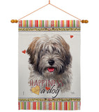Tibetan Terrier Happiness - Pets Nature Vertical Impressions Decorative Flags HG110228 Made In USA