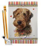 Welsh Terrier Happiness - Pets Nature Vertical Impressions Decorative Flags HG110231 Made In USA