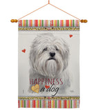 Lhasa Apso Happiness - Pets Nature Vertical Impressions Decorative Flags HG110236 Made In USA
