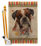 Brindle Boxer Happiness - Pets Nature Vertical Impressions Decorative Flags HG110243 Made In USA