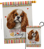 Comforter Spaniel Happiness - Pets Nature Vertical Impressions Decorative Flags HG110134 Made In USA