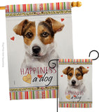 Russell Terrier Happiness - Pets Nature Vertical Impressions Decorative Flags HG110138 Made In USA
