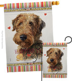 Welsh Terrier Happiness - Pets Nature Vertical Impressions Decorative Flags HG110231 Made In USA