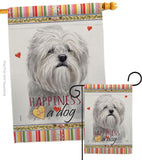 Lhasa Apso Happiness - Pets Nature Vertical Impressions Decorative Flags HG110236 Made In USA