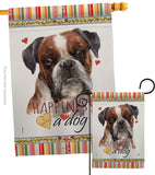Brindle Boxer Happiness - Pets Nature Vertical Impressions Decorative Flags HG110243 Made In USA