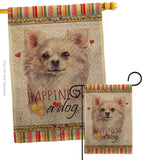 White Chihuahua Happiness - Pets Nature Vertical Impressions Decorative Flags HG110247 Made In USA