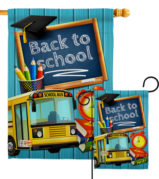 Welcome Back to School - School & Education Special Occasion Vertical Impressions Decorative Flags HG137158 Made In USA