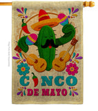 Mr. Cactus Mayo - Southwest Country & Primitive Vertical Impressions Decorative Flags HG115236 Made In USA