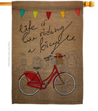 Bicycle Life - Sports Interests Vertical Impressions Decorative Flags HG109044 Made In USA