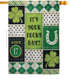 St Patricks Lucky Day - St Patrick Spring Vertical Impressions Decorative Flags HG102056 Made In USA