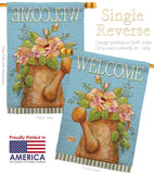Welcome Watering Can - Sweet Home Inspirational Vertical Impressions Decorative Flags HG100051 Made In USA