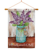 Welcome Lilacs Home Sweet Home Jar - Sweet Home Inspirational Vertical Impressions Decorative Flags HG100065 Made In USA