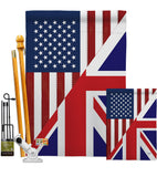 US UK Friendship - US Friendship Flags of the World Vertical Impressions Decorative Flags HG108380 Made In USA