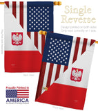 US Polish Friendship - US Friendship Flags of the World Vertical Impressions Decorative Flags HG108379 Made In USA