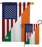 US Irish Friendship - US Friendship Flags of the World Vertical Impressions Decorative Flags HG108237 Made In USA