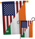 US Irish Friendship - US Friendship Flags of the World Vertical Impressions Decorative Flags HG108237 Made In USA