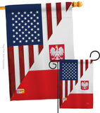 US Polish Friendship - US Friendship Flags of the World Vertical Impressions Decorative Flags HG108379 Made In USA