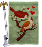 True Love - Valentines Spring Vertical Impressions Decorative Flags HG101076 Made In USA