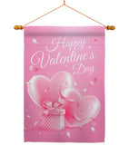 Valentines Gift - Valentines Spring Vertical Impressions Decorative Flags HG192390 Made In USA