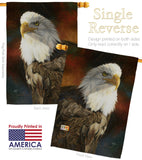 Portrait of an Eagle - Wildlife Nature Vertical Impressions Decorative Flags HG110060 Made In USA