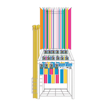 Flag Display Rack - Rack FA199030 Power Coated Flag Accessories