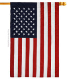 Two Group H108003-P2 USA Americana States Applique Decorative Vertical 28" x 40" Double Sided House Flag