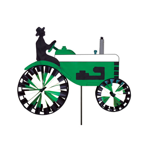 Two Group - WW175007 Green & White Tractor Interests - Everyday Applique Decorative Windwheel 20" x 49"