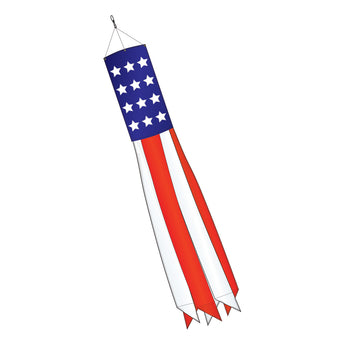 Two Group - WS128041 USA Americana - Everyday Applique Decorative Windsock 10" x 40"