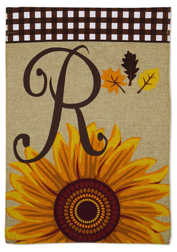 Harvest R Burlap - Harvest & Autumn Fall Vertical Applique Decorative Flags HGE80279 Imported