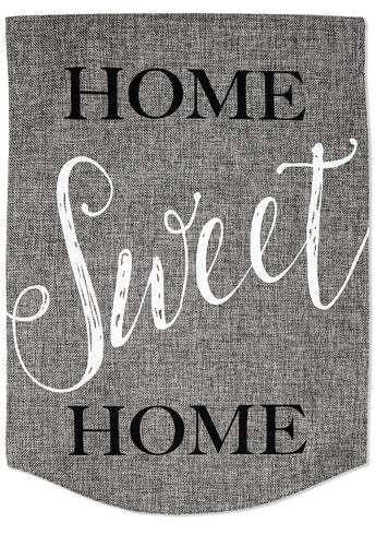 Home Sweet Home Burlap - Sweet Home Inspirational Vertical Applique Decorative Flags HGE80508 Imported