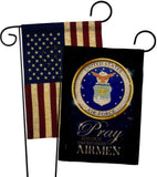 Pray United States Airmen - Military Americana Vertical Impressions Decorative Flags HG120064 Made In USA