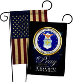 Pray United States Airmen - Military Americana Vertical Impressions Decorative Flags HG120064 Made In USA