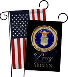 Pray United States Airmen - Military Americana Vertical Impressions Decorative Flags HG120064 Made In USA