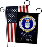 Pray United States Airmen - Military Americana Vertical Impressions Decorative Flags HG120064 Made In USA