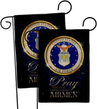 Pray United States Airmen - Military Americana Vertical Impressions Decorative Flags HG120064 Made In USA