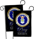 Pray United States Airmen - Military Americana Vertical Impressions Decorative Flags HG120064 Made In USA