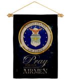 Pray United States Airmen - Military Americana Vertical Impressions Decorative Flags HG120064 Made In USA