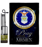 Pray United States Airmen - Military Americana Vertical Impressions Decorative Flags HG120064 Made In USA