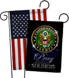 Pray United States Soldiers - Military Americana Vertical Impressions Decorative Flags HG120065 Made In USA