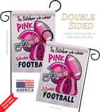 Pink Football - Support Inspirational Vertical Impressions Decorative Flags HG120274 Made In USA