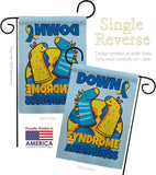 Down Syndrome Sock - Support Inspirational Vertical Impressions Decorative Flags HG130424 Made In USA