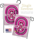 Pink Power - Support Inspirational Vertical Impressions Decorative Flags HG190178 Made In USA