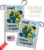 Down Syndorome Heart - Support Inspirational Vertical Impressions Decorative Flags HG190183 Made In USA