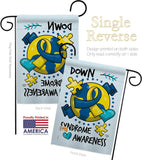 Down Syndorome Heart - Support Inspirational Vertical Impressions Decorative Flags HG190183 Made In USA